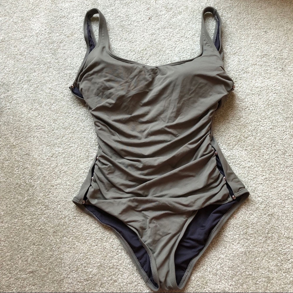sexy green one piece swimsuit